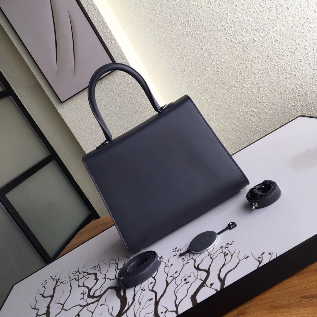 델보 브리앙 박스 GM 백 무광 블랙